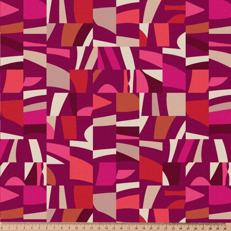 Printed Cotton CHROMAPOP Purple / Pink